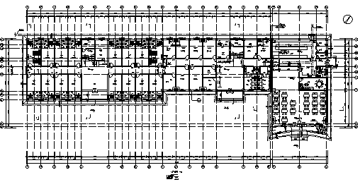 [重庆]17年最新大型交通建筑及配套建筑设计（含全专业施工图、勘察图）-办公楼一层平面图