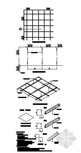 室内铝板详图资料下载-明架铝板天花详图