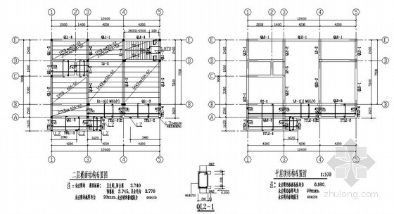 [江苏]砖混结构住宅楼结构施工图（二层 条形基础 坡屋面）-图2