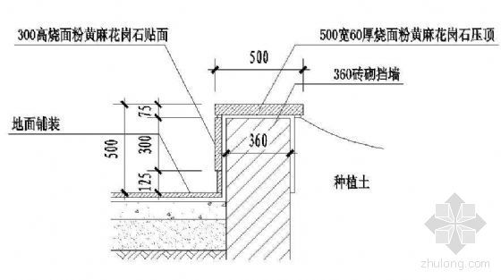 花池壁剖面详图-4