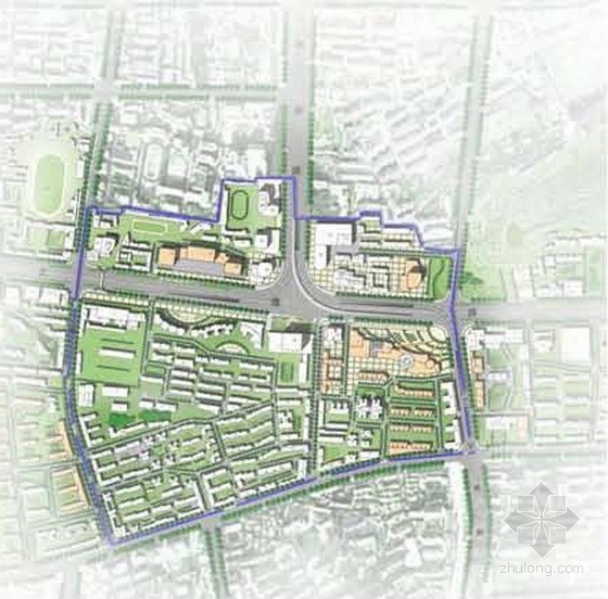 [武汉]城市主干道生态交通道路沿线城市规划设计方案-平面图