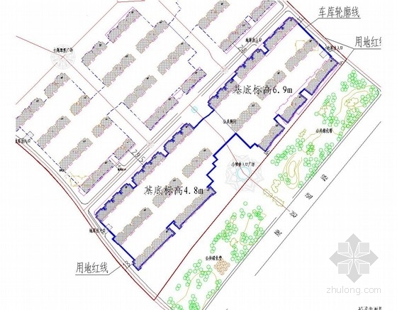 土钉基坑支护cad图资料下载-[山东]土钉墙基坑支护施工图