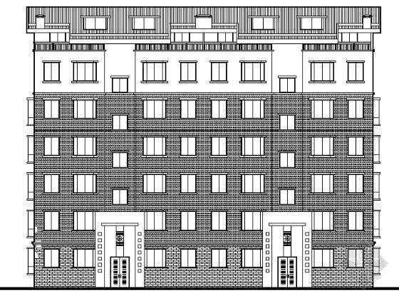 六层公寓建筑图纸资料下载-某六层小区建筑施工建筑图