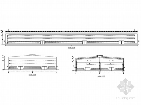 16米跨钢结构厂房施工图资料下载-[起重机厂房]34米跨门式刚架结构施工图