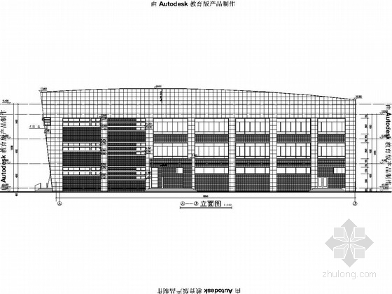 三层框架结构建筑结构图资料下载-三层框架结构师范学院体育训练馆结构图（网架屋盖）