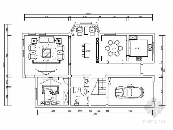 室内综合拆除图资料下载-[原创]欧式精致的三层别墅室内施工图（含效果图）
