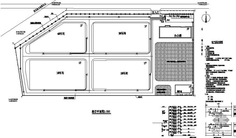 路灯平面图dwg资料下载-路灯平面图