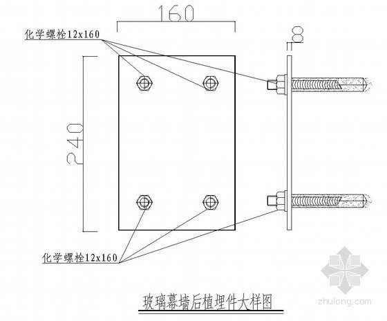 玻璃幕墙防火构造图资料下载-铝塑板及玻璃幕墙节点详图