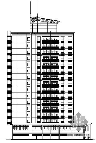 框架商住楼建筑图资料下载-某十五层商住楼建筑扩初图