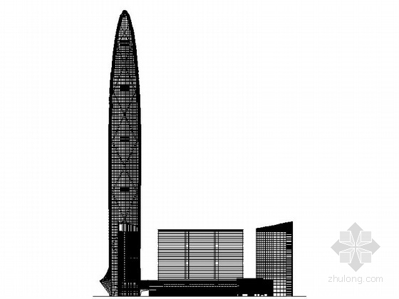万达商业综合体建筑施工图资料下载-[深圳]某98层商业综合体建筑施工图（439米）