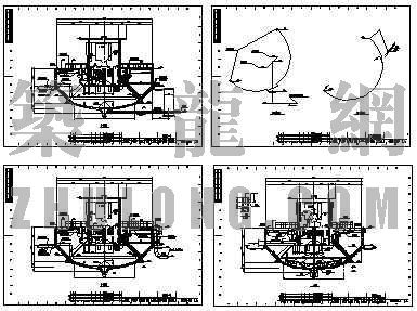机械搅拌澄清池池cad图资料下载-机械搅拌澄清池平剖面图