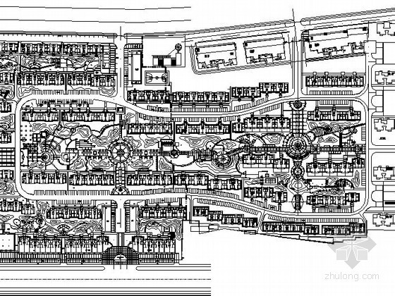 宅间道路铺装cad资料下载-[新疆]某小区景观工程施工图