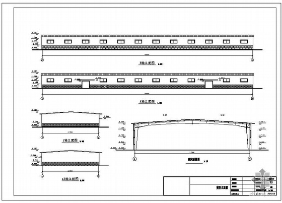 25米轻钢结构厂房图纸资料下载-天津某25米跨纸箱厂仓库图纸