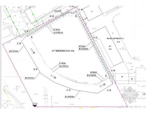 素混凝土桩复合地基计算书资料下载-[湖南]桩锚基坑支护施工图（附计算书）