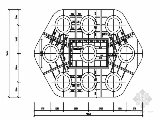 钢套箱cad图资料下载-[上海]70m跨钢套箱设计图（17张）