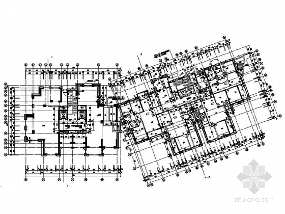 [安徽]某欧式小区规划及单体住宅楼施工图（知名设计院）-七栋一层平面面图