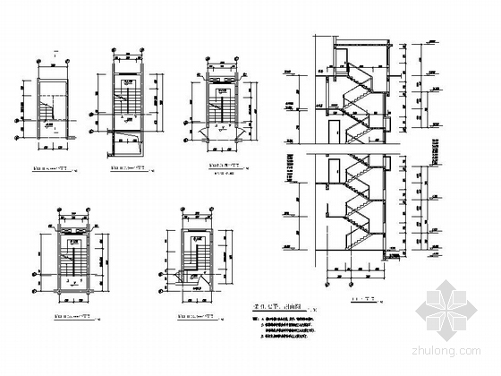 标准型及复式型混合高层住宅建筑施工图（含商业建筑）-标准型及复式型混合高层住宅建筑详图