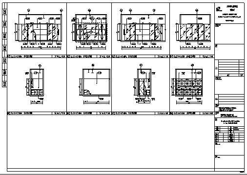 [天津]简约派精装办公空间室内设计施工图（含方案和效果图）-[天津]简约派精装办公空间室内设计立面图