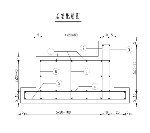 新型加筋挡土墙设计图（PDF）-基础配筋图