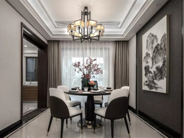 新中式风格设计师资料下载-佛山新中式风格的住宅