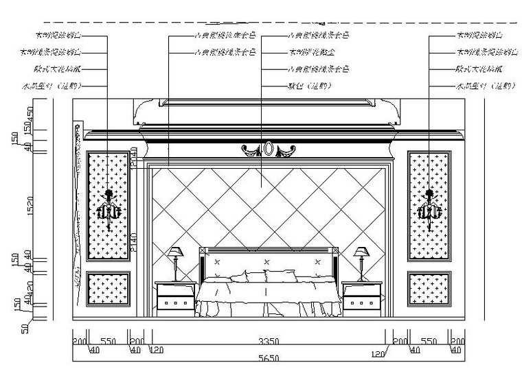 [合肥]奢华大气欧式高档别墅室内设计CAD施工图-7