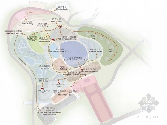 温泉泡池规划资料下载-[四川]自然宁静温泉酒店景观概念设计方案