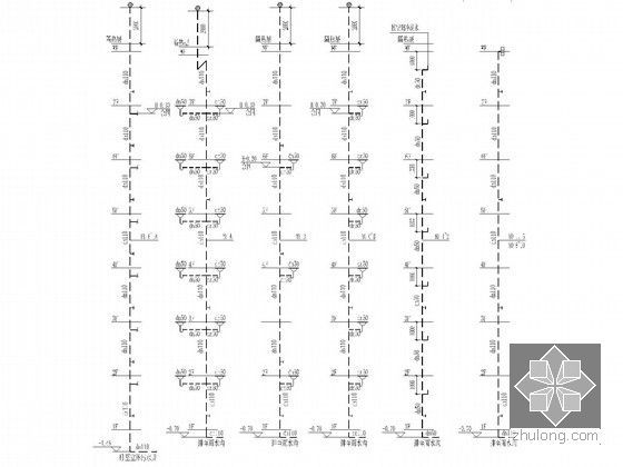 [广西]七层员工宿舍楼给排水施工图-排水系统图