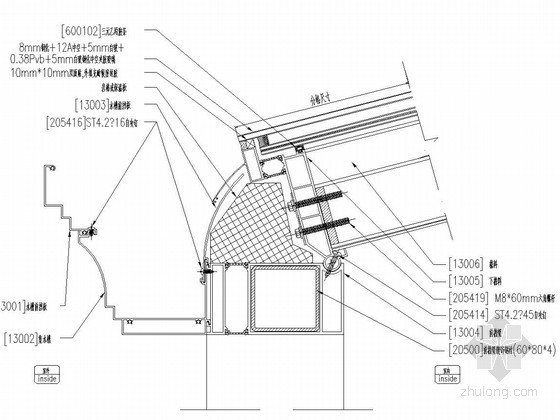 玻璃房结构设计资料下载-阳光房系统节点图