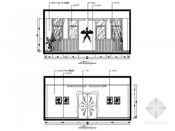 [上海]城市活泼现代三层幼儿园室内装饰设计施工图美劳室立面图