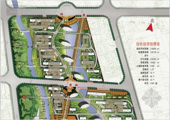 滨水区居住设计案例资料下载-[上海]高档居住小区景观概念设计方案