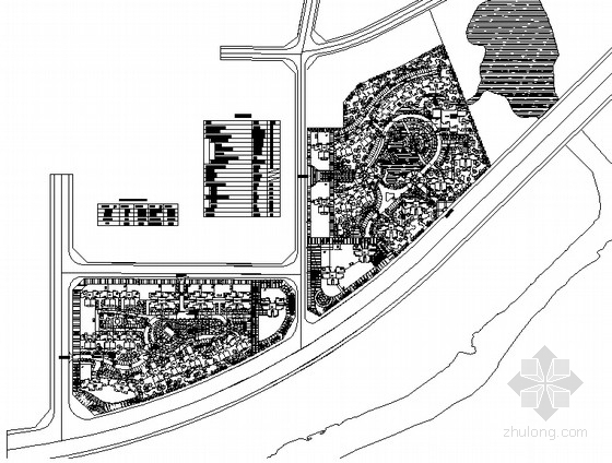 cad小区平面图规划资料下载-[景德镇]居住区景观规划设计平面图