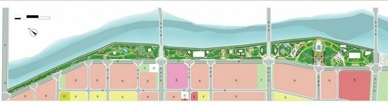 [内蒙古]综合性滨河公园景观设计方案-总平面图 