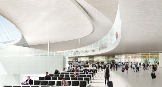[新疆]大型现代风格国际机场设计方案文本（双语文本）-大型现代风格国际机场设计效果图