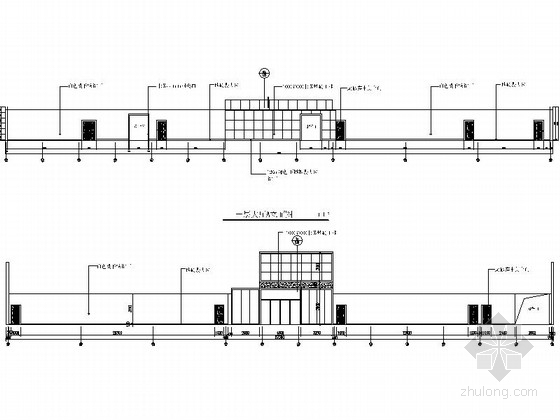 [鄂尔多斯]新技术工业园区现代办公楼装修施工图（含效果）大厅立面图 