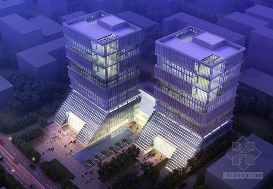研究办公案例资料下载-[上海]16层医药临床研究办公塔楼建筑设计方案文本