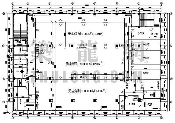 光学电子厂房设计图资料下载-某电子厂洁净空调设计图