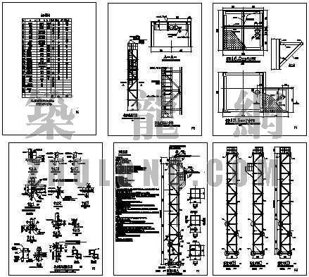 某排气筒塔架结构设计图资料下载-塔架结构图