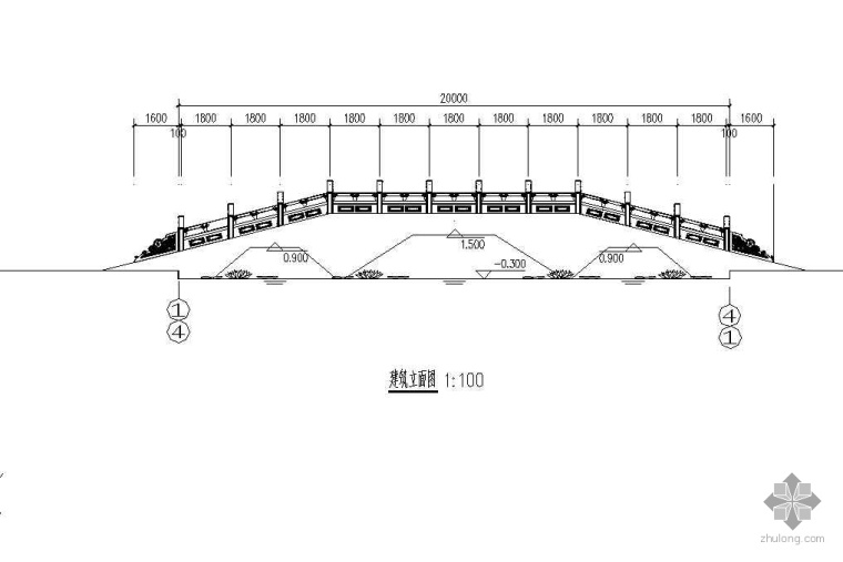20m上承式钢拱桥资料下载-某20m三连拱桥设计图