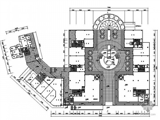 长沙商业建筑资料下载-[长沙]某商业综合楼建筑方案图