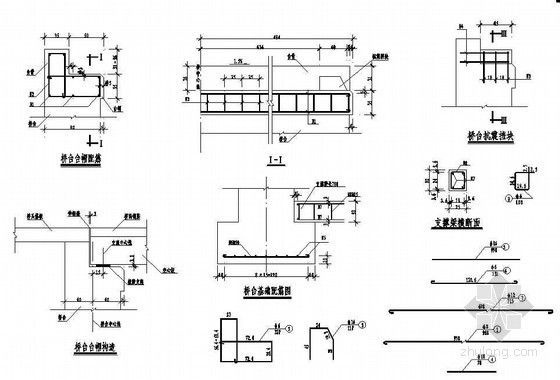 8m的空心板桥图纸资料下载-2×8m空心板桥桥台构造配筋节点详图设计
