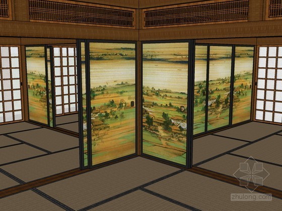 房屋装修风格图片资料下载-日式风格房屋建筑sketchup模型下载