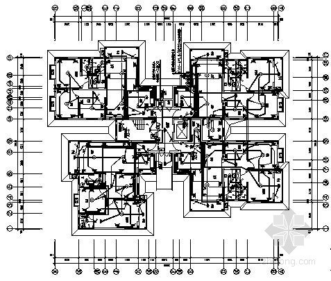 十二层住宅楼全套电气图纸资料下载-[当阳]十二层小区住宅楼电气施工图纸