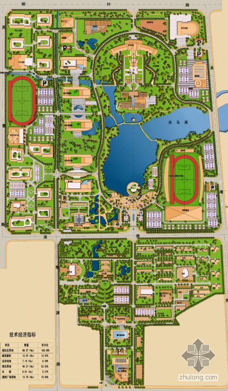 美国大学景观规划资料下载-湖南某大学景观规划方案