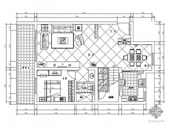 cad空间设计资料下载-[上海]现代别墅空间设计图