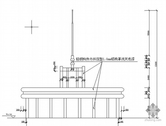 造型钢柱资料下载-某屋面钢结构敖包塔造型