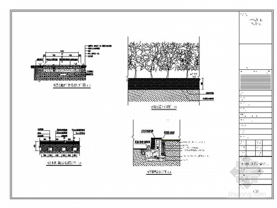 [北京]工业园区景观设计施工图方案-景观平立面节点图 