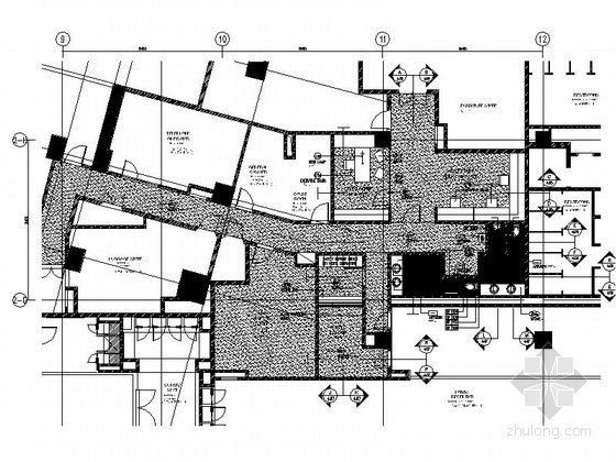CAD前台设计资料下载-[北京]品牌酒店前台办公室设计装修图