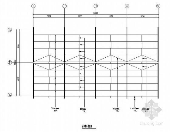 多跨大跨度钢结构厂房建筑施工图资料下载-12米跨钢结构厂房建筑结构施工图