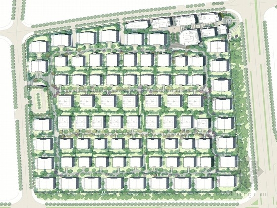 中央花园景观规划资料下载-[上海]“融合”住宅花园景观规划设计方案