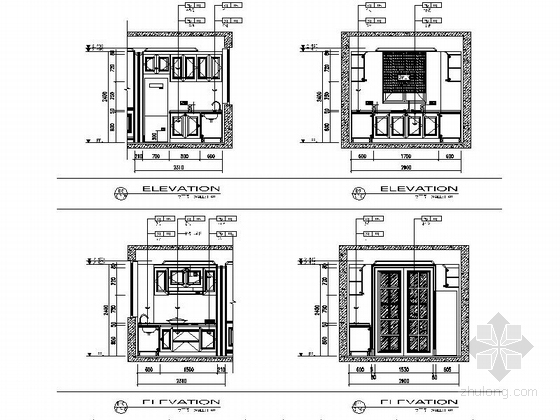 [江苏]115㎡法式新古典两室一厅装修CAD施工图（含效果图）-图5